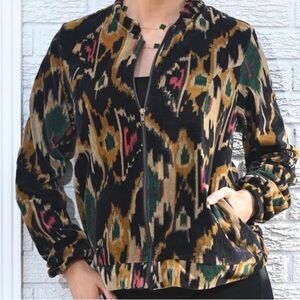 Stylish Multicolor Patterned velvet Jacket